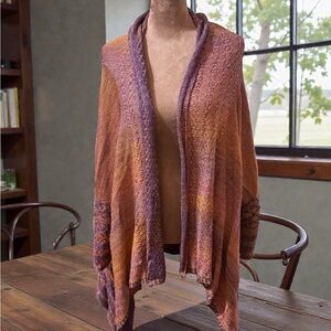 Coldwater Creek Purple and Orange Women's Sweater